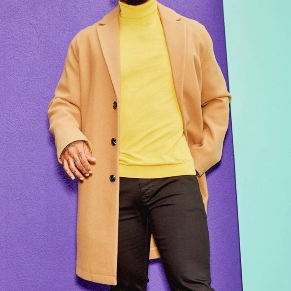 NWOT ASOS Unlined Wool Mix Overcoat